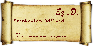 Szenkovics Dávid névjegykártya
